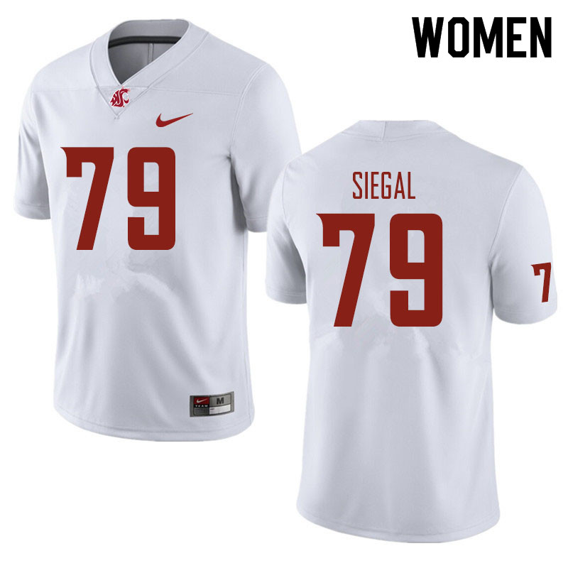Women #79 Jake Siegal Washington State Cougars Football Jerseys Sale-White - Click Image to Close